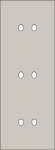 Triple cover plate, vertical 71mm centre distance, for three double switching functions, Niko Toggl