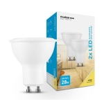 Led spot Alu - plastic 5W Gu10 60° 2700K 300lm B2 2 pieces
