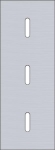 Plaque de recouvrement triple, verticale 71mm d'entraxe, pour trois fonctions de commutation simple,