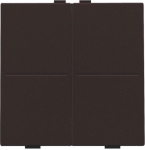 Tweevoudige toets voor draadloze schakelaar of drukknop met 4 bedieningsknoppen dark Brown