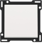 Set de finition pour interrupteur ou bouton - poussoir simple White Steel