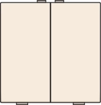 Double push button for Niko Home Control, Cream
