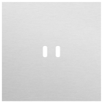 Plaque de recouvrement simple pour double chargeur USB-C Niko Rocker et Niko Toggle Alu Grey