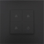 Commande de ventilation avec Led pour Niko Home control Bakelite Black
