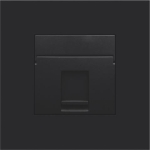 Central plate data 1 x RJ, Black coated
