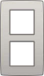 Afdekplaat tweevoudig vertikaal 60mm centerafstand Light Grey