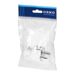 Straight male plug 2 poles + T White IP20