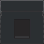 Central plate data 1 x RJ, Black coated