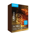 Modee Christmas lighting string 100 Led / 5 meter / 5cm 2700K - 3 x AA batteries not included