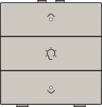 Commande de variateur simple pour Niko Home control avec Led 3 x Light Grey