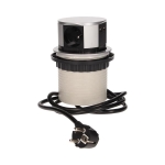 Flush - fitting furniture socket with Usb charger and 1.5m cable. 3 x 250Vac / 16A; 3680W; IP20 ; 2