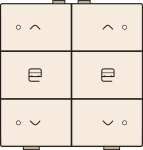 Single push button with Led for Niko Home Control, Cream