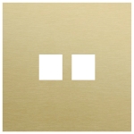 Plaque de recouvrement simple pour double connexion RJ Niko Rocker et Niko Toggle Alu Gold brushed
