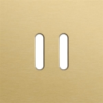 Plaque de recouvrement simple, pour des fonctions d'interrupteur double, Niko rocker Aluminium Or br