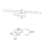 Eclairage de tableau en Bronze griffé