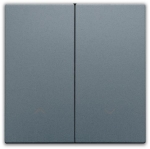 Finishing set for double electronic roll - down shutter switch, Alu Grey coated