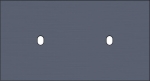 Double cover plate, horizontal 71mm center distance, for two single switching functions, Niko Toggl