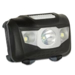 Arcas© - Led 5W hoofdlamp - Zwart 160lm + 3 batterijen LR03