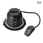 Encastré de plafond extérieur Varu Qpar51 DL, Noir, IP20 / 65