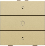 Commande de variateur simple pour Niko Home control avec Led 3 x Alu Gold