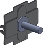 Niko toggle pour des fonctions d'interrupteur simple, Aluminium Bleue Gris brossé
