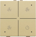 Commande de ventilation avec Led pour Niko Home control Alu Gold