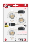 Led recessed frame Futura - 6W - 3000K - 450lm - IP20 - blister 3 pieces