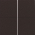 Afwerkingsset voor viervoudige elektronische schakelaar of drukknop, dark Brown