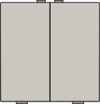 Bouton - poussoir double pour Niko Home control Light Grey