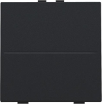 Enkelvoudige toets voor draadloze schakelaar of drukknop met 2 bedieningsknoppen Black Coated
