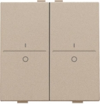 Touche double avec marquage I et 0 pour interrupteur sans fil ou bouton - poussoir 4 boutons de cde