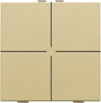 Bouton - poussoir quadruple pour Niko Home control Alu Gold