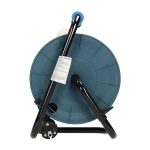 Enrouleur de câble, Turquoise, alimentation Schuko: 4 x 250Vac; charge maximale: 2500W; câble de 15