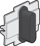 Niko rocker pour des fonctions d'interrupteur simple, Pure Alu Black brushed