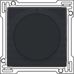 Afwerkingsset op / neer voor draaischakelaar Black Coated