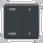 Set de finition pour double interrupteur pour volets Anthracite