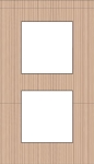 Afdekplaat tweevoudig vertikaal 60mm centerafstand Bamboo