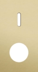 Double cover plate, vertical 71mm centre distance, for a single switching function and a socket fun