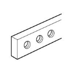 Copper bar with tapped holes - 12 x 4mm - maximum 160A - length 990mm
