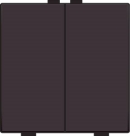 Bouton - poussoir double pour Niko Home control dark Brown