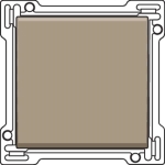 Set de finition pour interrupteur ou bouton - poussoir simple Bronze