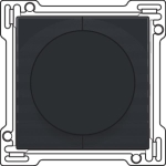 Afwerkingsset op / neer voor draaischakelaar Bakelite Black