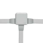 Junction box Plexo square IP55 waterproof - Grey - 7 cable entries