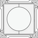 Afwerkingsset op / neer voor draaischakelaar White Steel