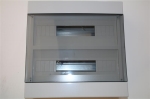Opbouw kast 36 modules Grijs IP40 met doorzichtige deur 400 x 400 x 130mm met installatie kit