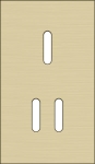 Plaque de recouvrement double, verticale 60mm d'entraxe, pour une fonction de commutation simple et