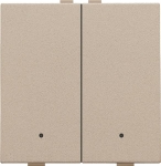 Tweevoudige drukknop met Leds en comfortsensoren voor Niko Home control, Champagne
