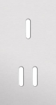 Double cover plate, vertical 71mm center distance, for single and double switching function, Niko R