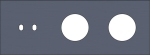 Triple cover plate, horizontal 71mm centre distance, for a double switching function and two socket