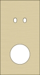 Plaque de recouvrement double, verticale 71mm d'entraxe, pour une fonction de commutation double et